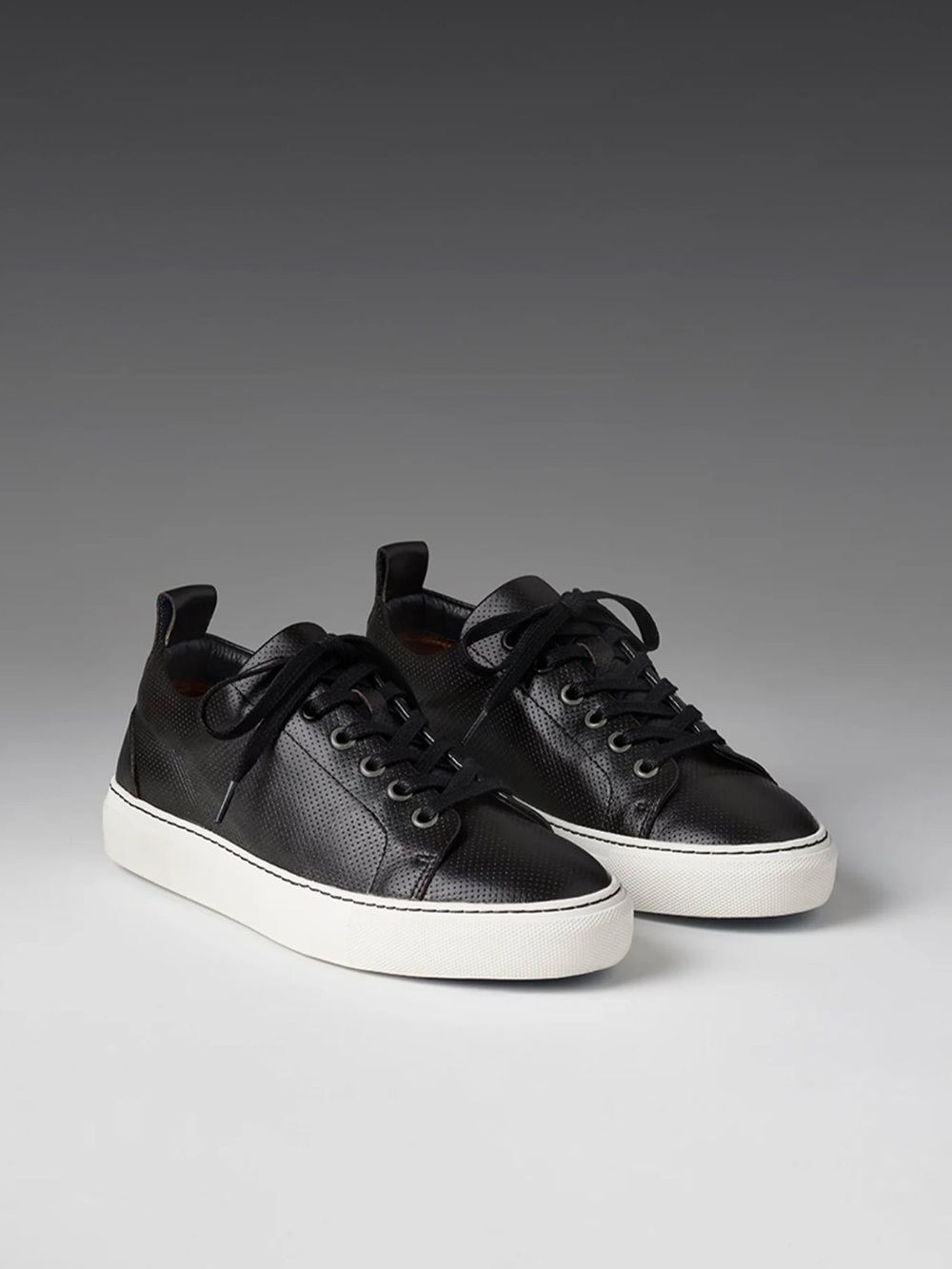Aether Genesis Invitational Dalton BLACK Leather Low-Top Sneakers w /GRAY Sole 8